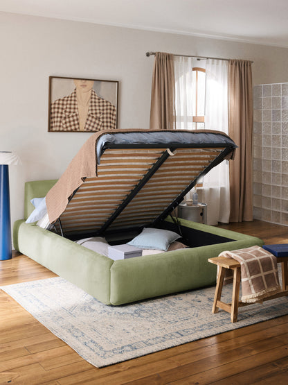 Melvie Upholstered Bed with Storage