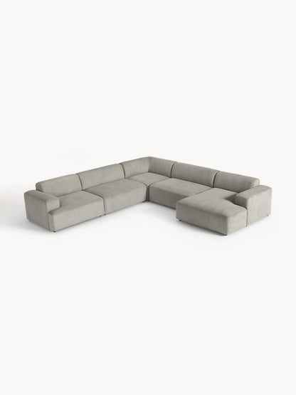Melvie XL Corduroy Corner Sofa