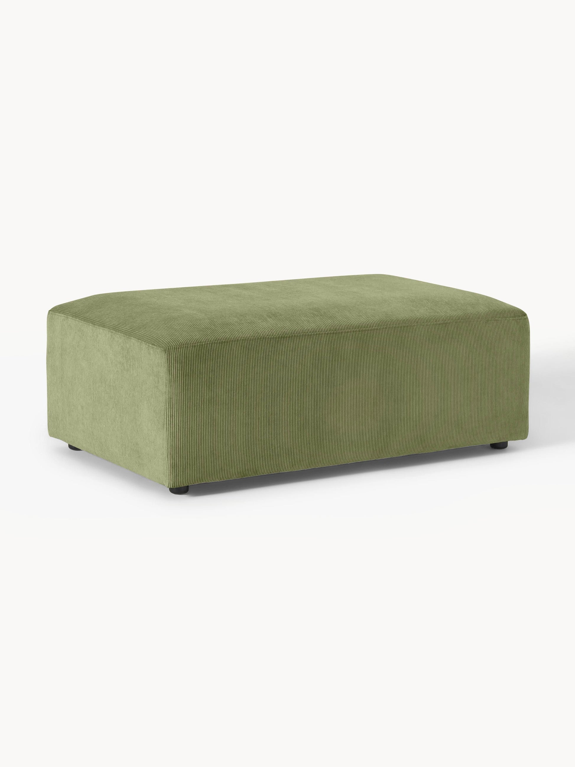 Melvie XL Ottoman in Corduroy, W 116 x D 72 cm