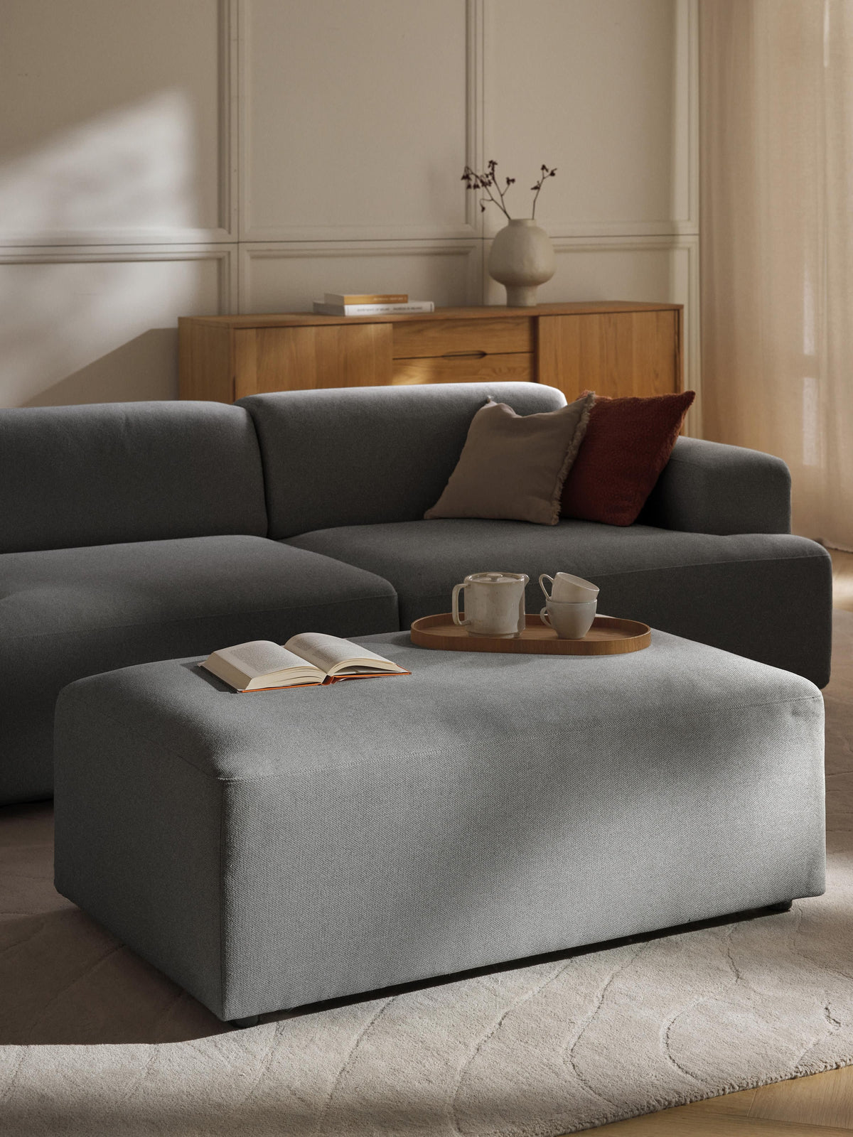Melvie XL Ottoman, W 116 x D 72 cm