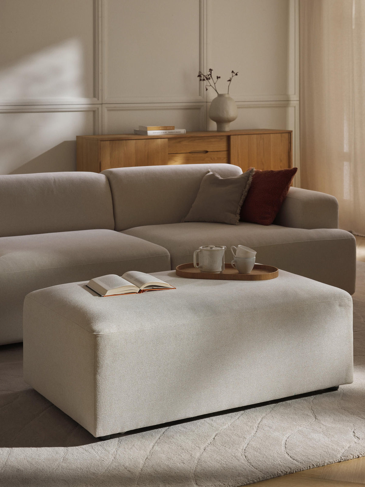 Melvie XL Ottoman, W 116 x D 72 cm