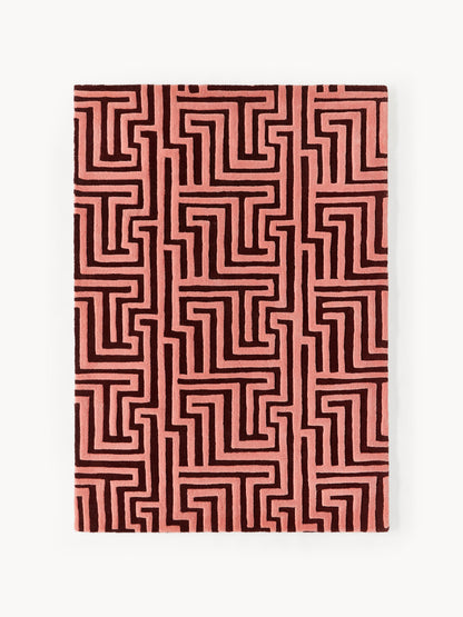 Montel Hand-Tufted Wool Rug with Raised High-Low Texture