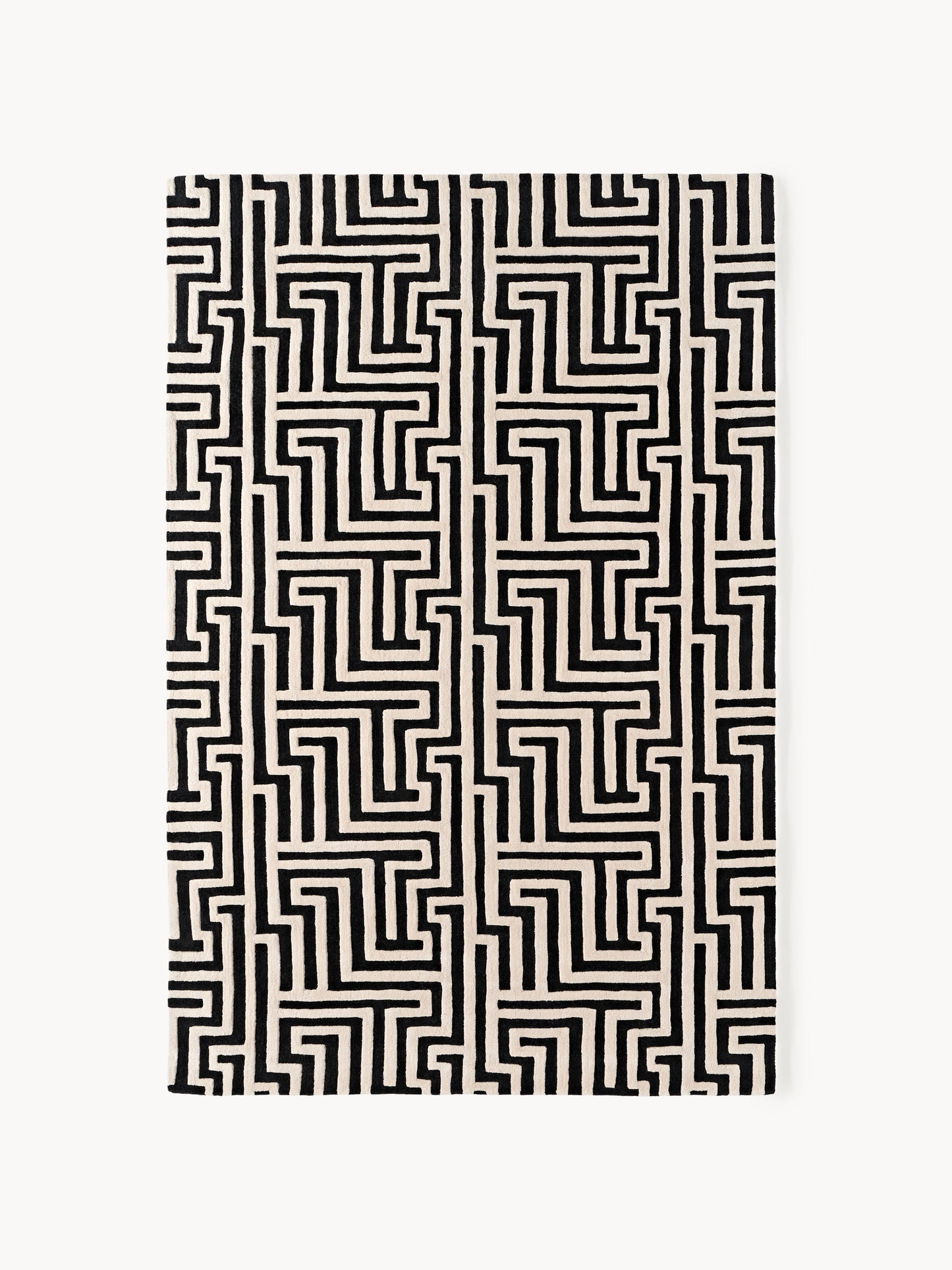 Montel Hand-Tufted Wool Rug with Raised High-Low Texture
