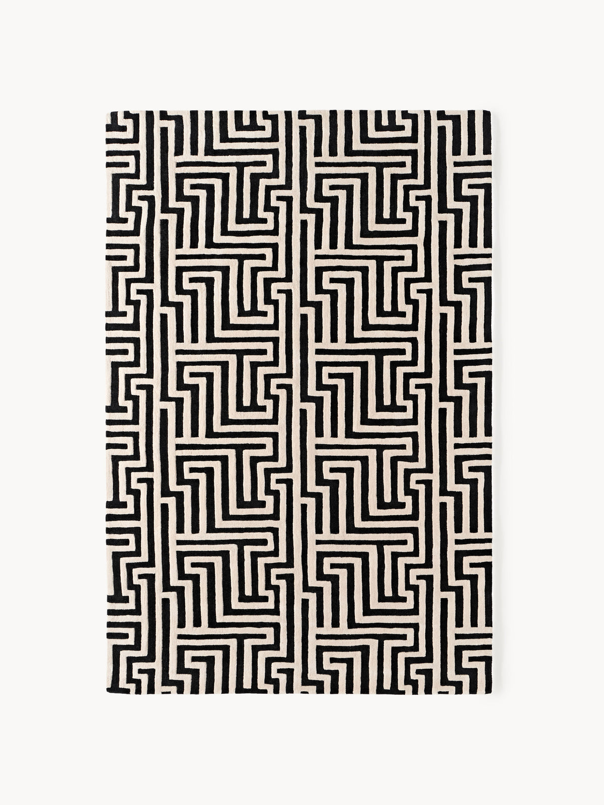 Montel Hand-Tufted Wool Rug with Raised High-Low Texture