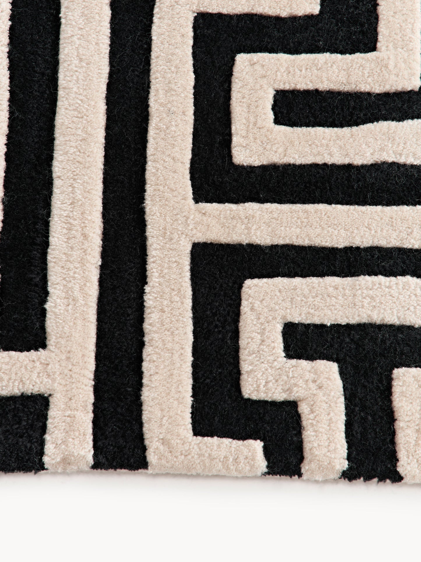 Montel Hand-Tufted Wool Rug with Raised High-Low Texture