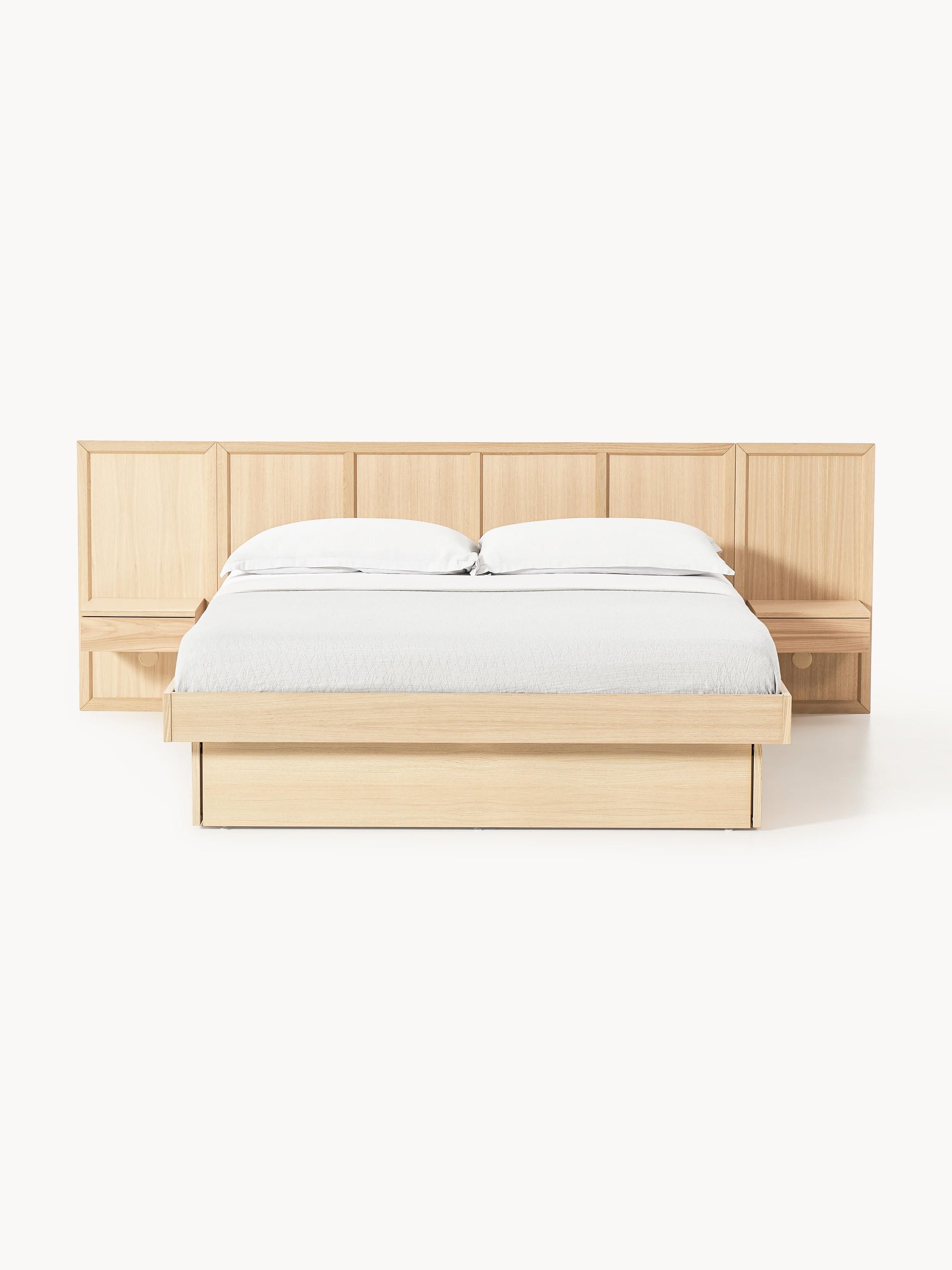Nantis Wooden Bed with Bedside Tables and Headboard