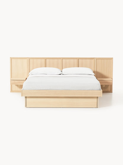 Nantis Wooden Bed with Bedside Tables and Headboard
