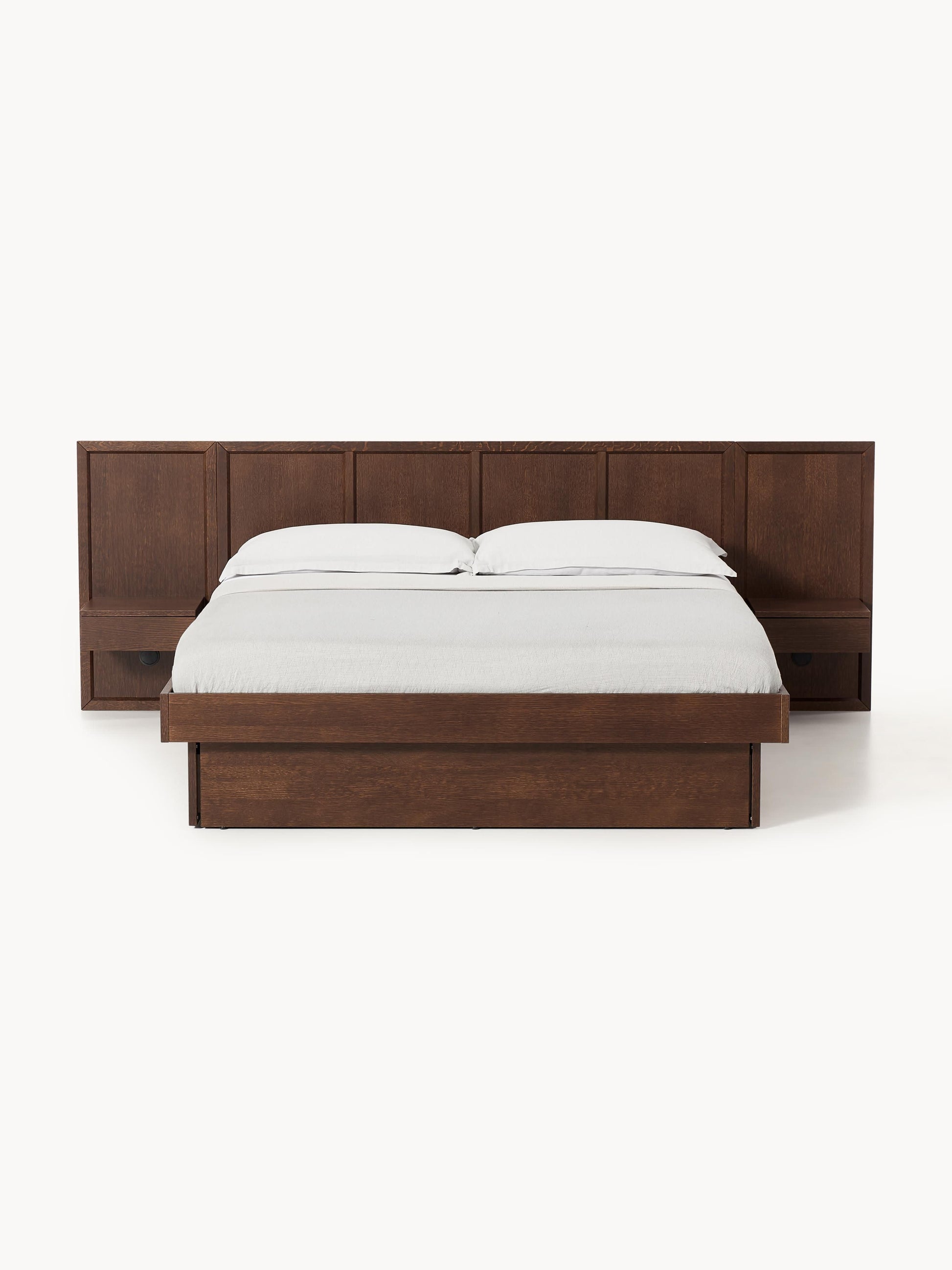 Nantis Wooden Bed with Bedside Tables and Headboard