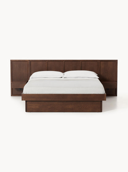 Nantis Wooden Bed with Bedside Tables and Headboard