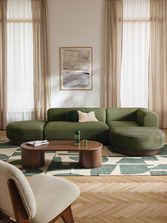 Natalia Modular Corner Sofa in Teddy Bouclé