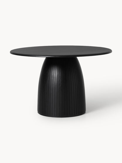Nella Round Dining Table with Fluted Texture, in Various Sizes
