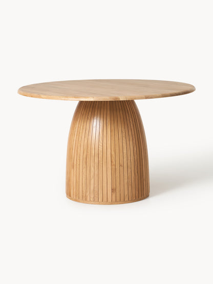 Nella Round Dining Table with Fluted Texture, in Various Sizes