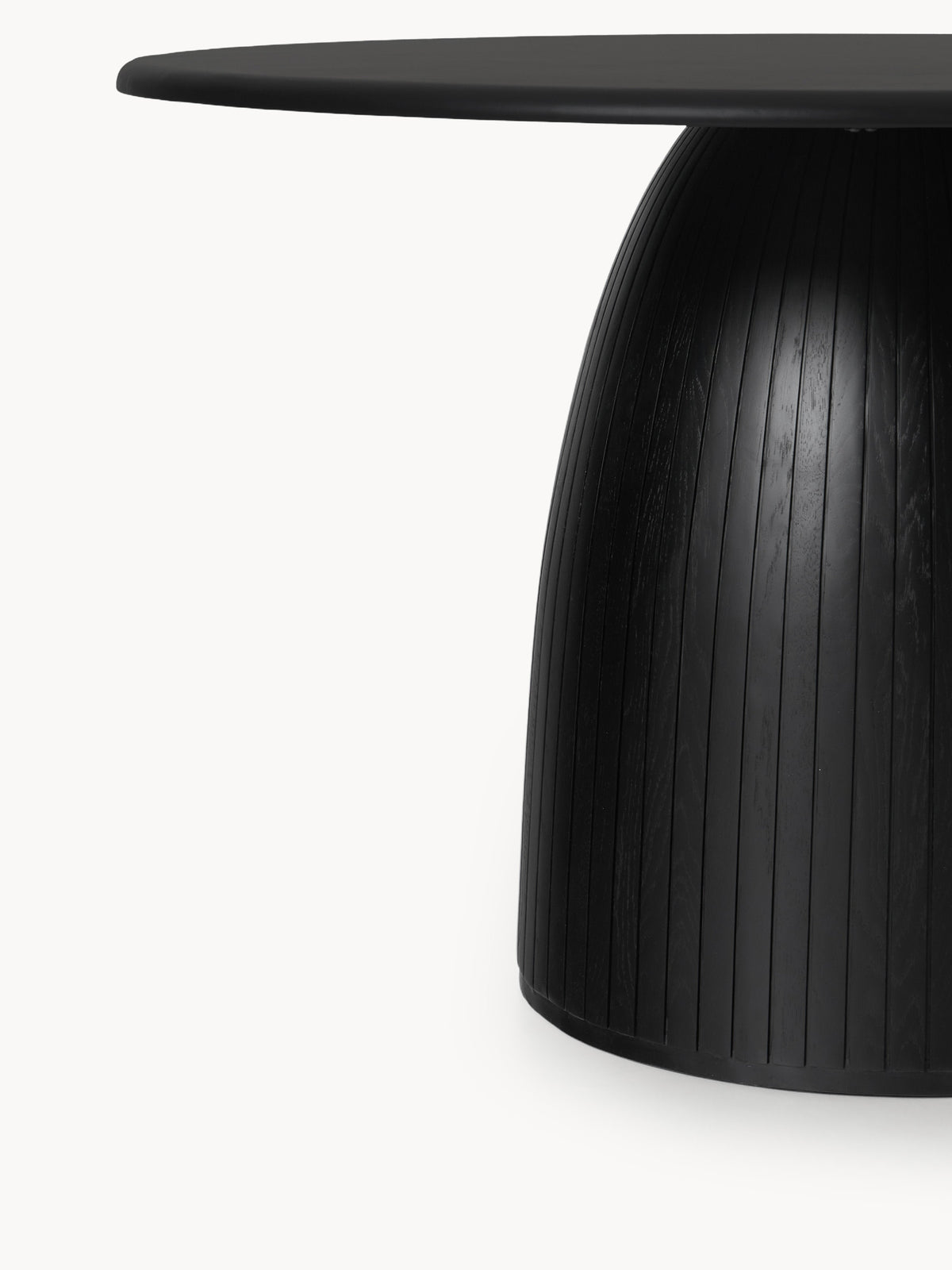 Nella Round Dining Table with Fluted Texture, in Various Sizes