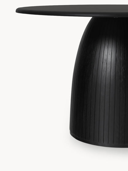 Nella Round Dining Table with Fluted Texture, in Various Sizes