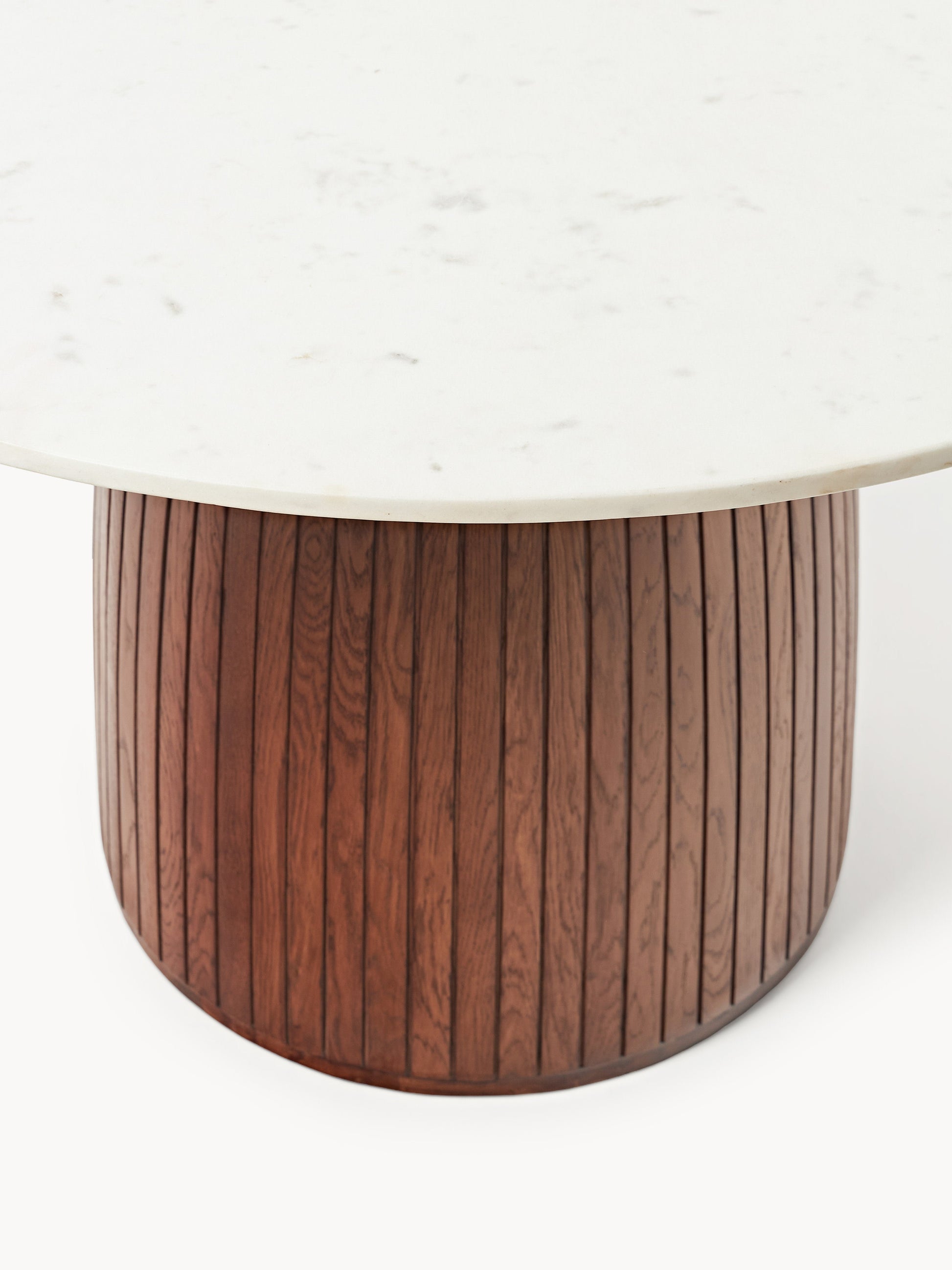 Nella Round Dining Table with Marble Tabletop, Ø 115 cm