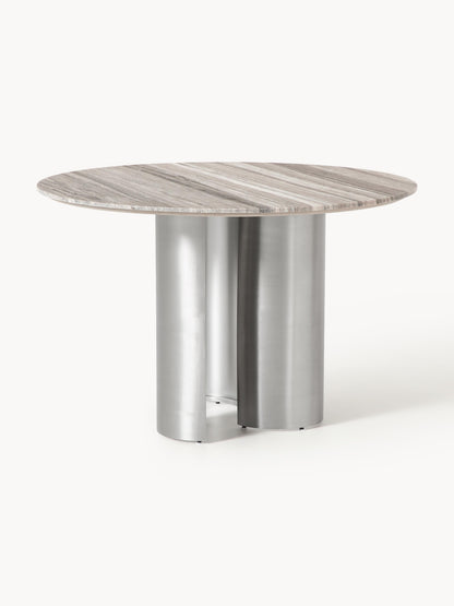 Noah Round Dining Table with Marble Tabletop, Ø 120 cm