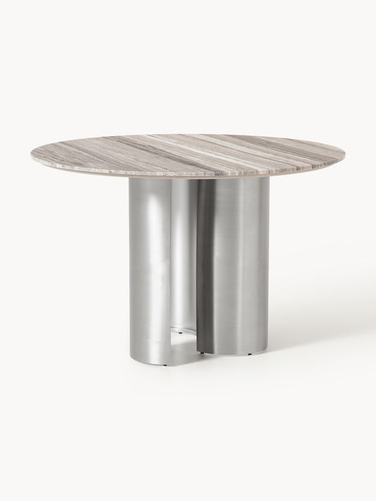 Noah Round Dining Table with Marble Tabletop, Ø 120 cm