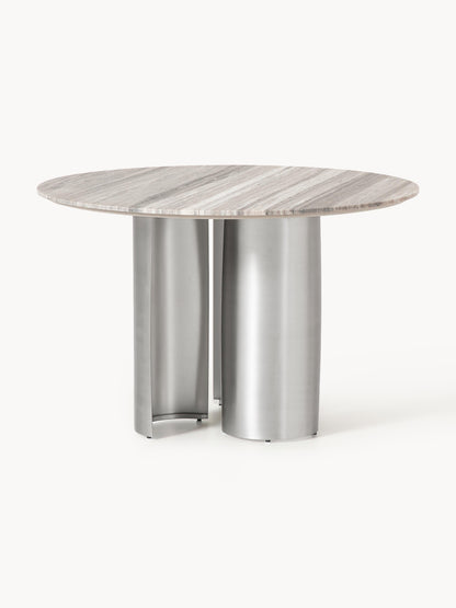 Noah Round Dining Table with Marble Tabletop, Ø 120 cm