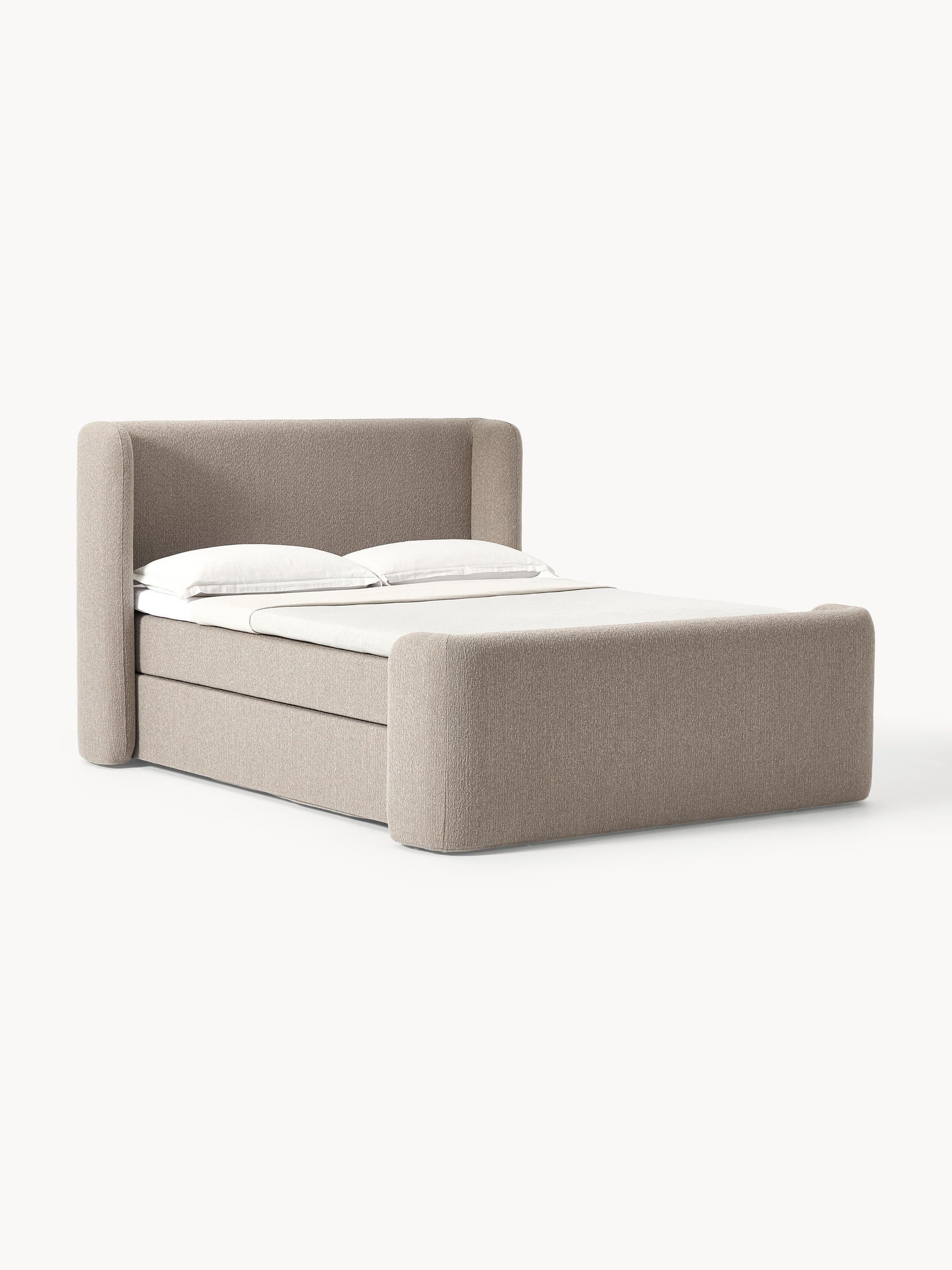 Perlia Bouclé Box Spring Bed