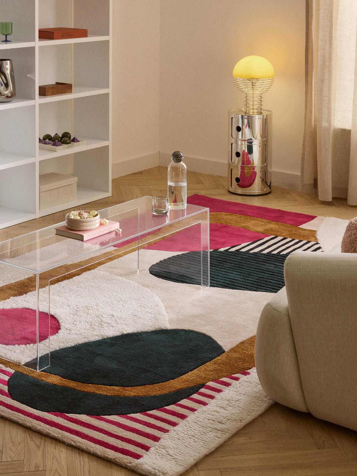 Roscan Hand-Tufted Wool Rug with High-Low Texture