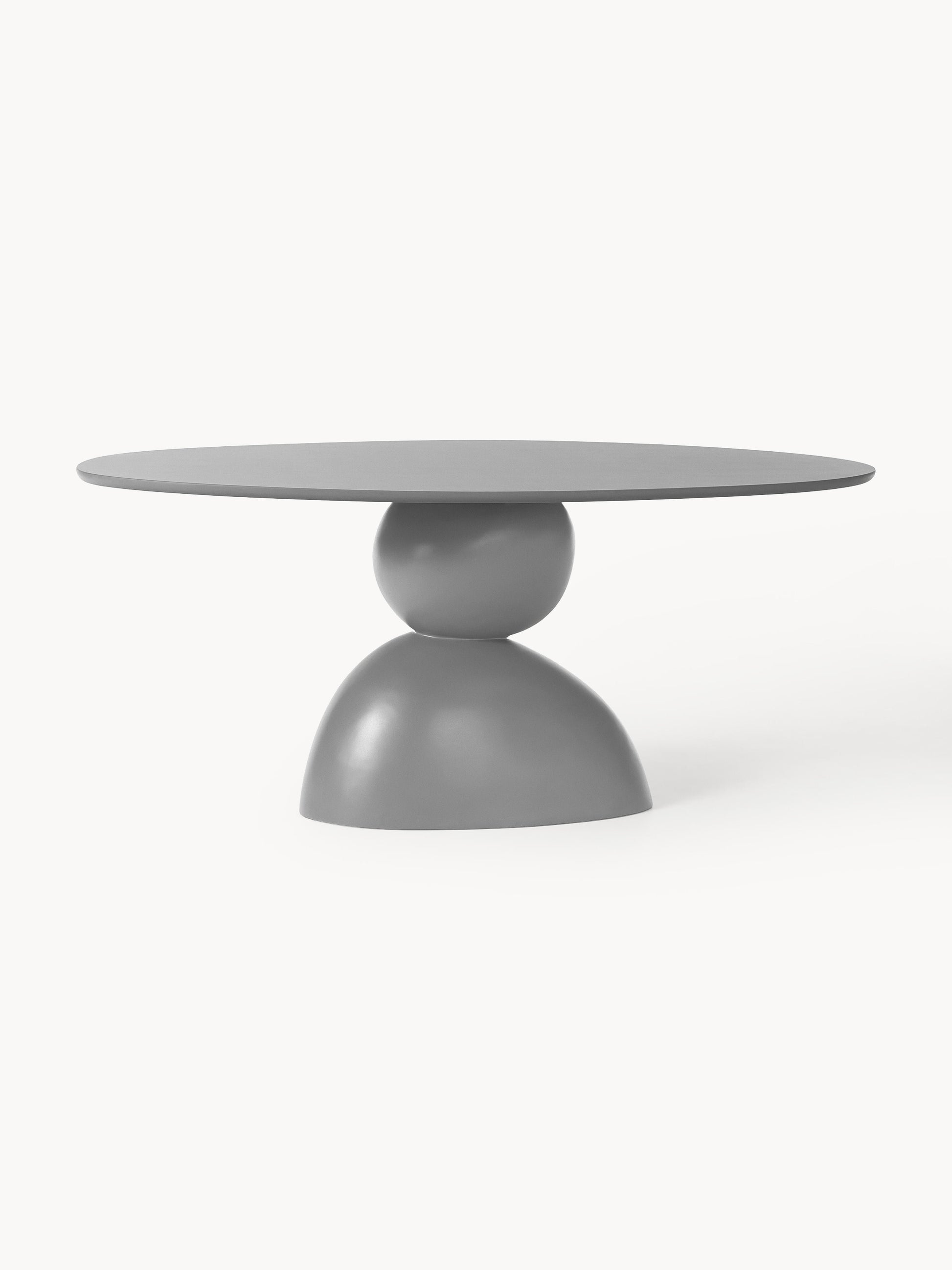 Sahrina Oval Dining Table with Organic Design, 180 x 90 cm