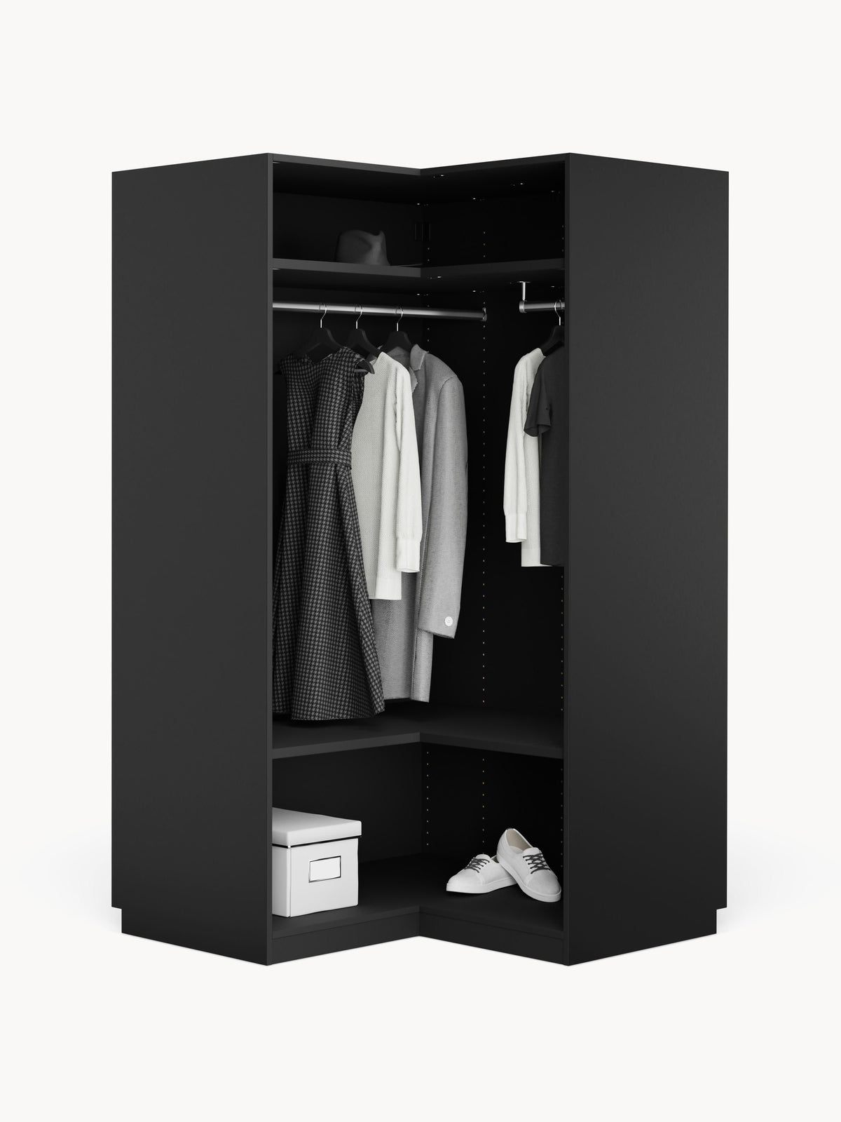 Simona Modular Corner Wardrobe, 115 cm Wide