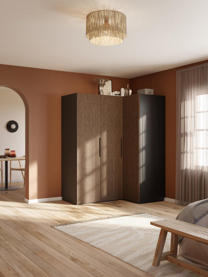 Simona Modular Corner Wardrobe, 165 cm Wide, in Various Sizes