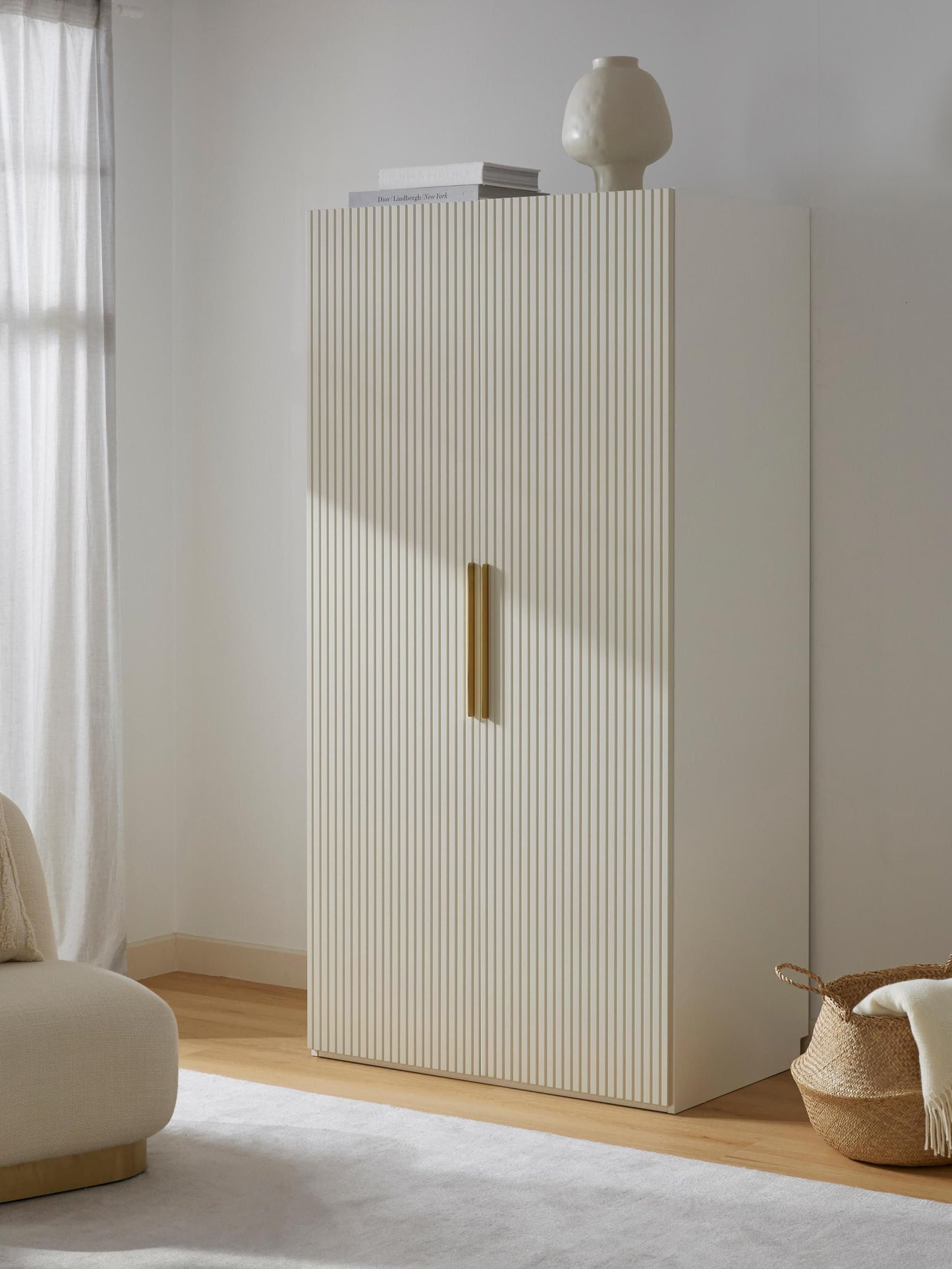 Simona Modular Hinged-Door Wardrobe, 100 cm Wide, in Various Sizes