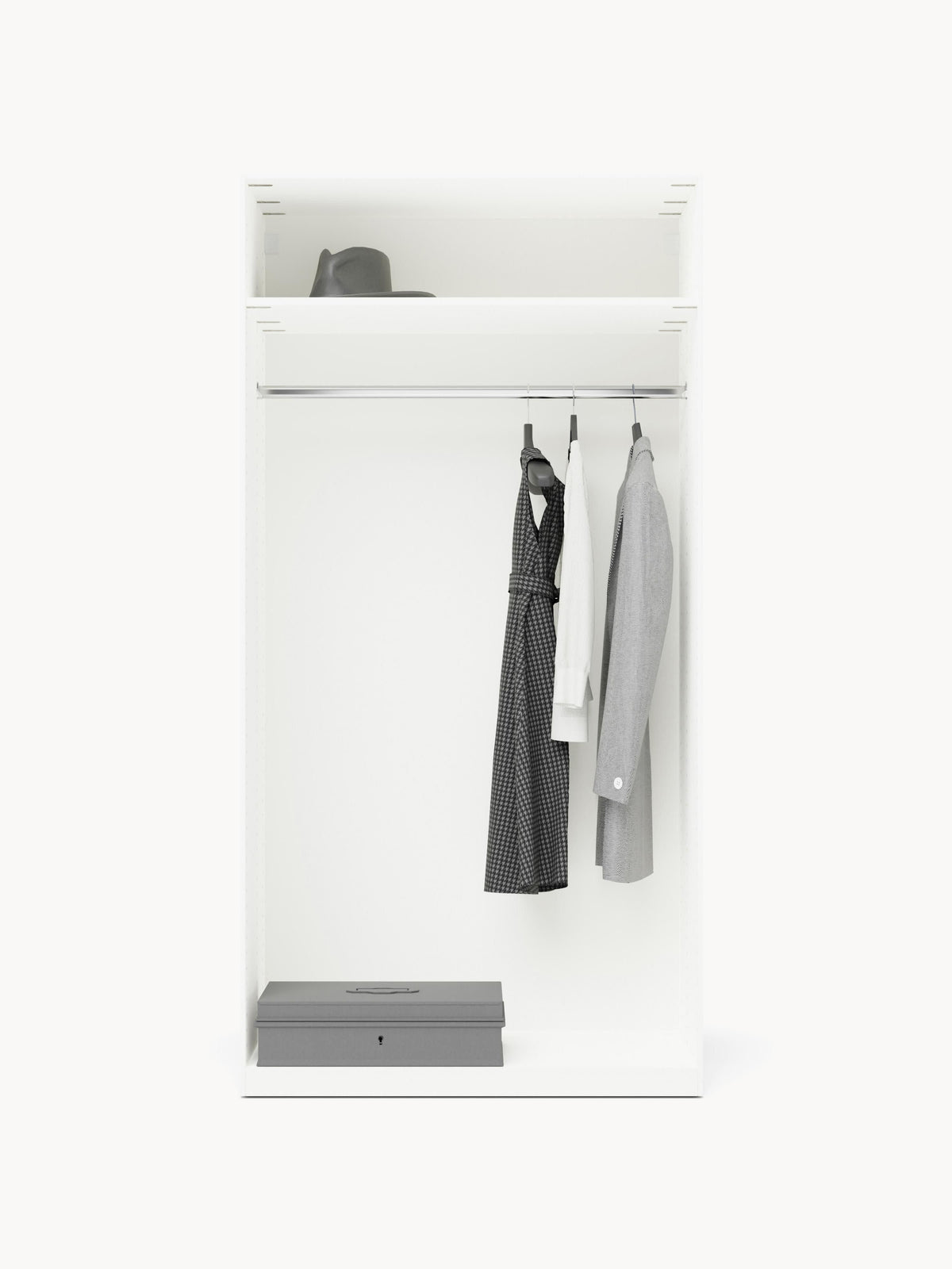 Simona Modular Hinged-Door Wardrobe, 100 cm Wide, in Various Sizes