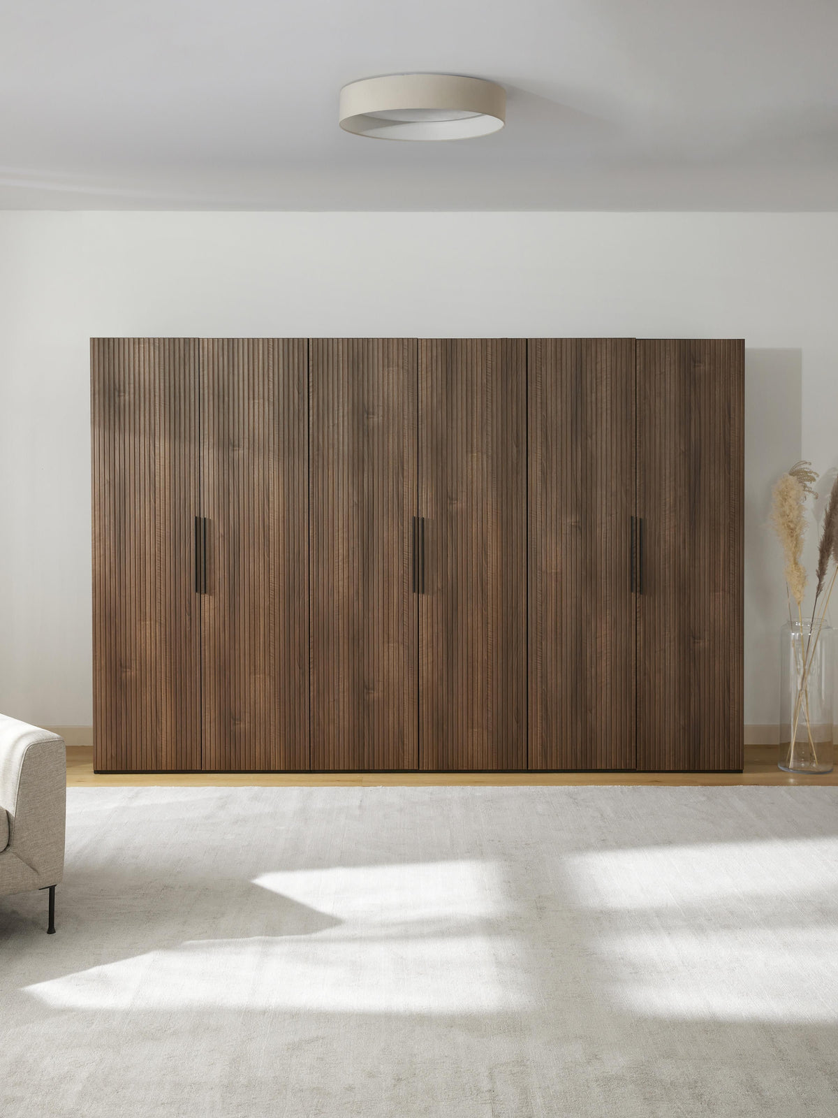 Simona Modular Hinged-Door Wardrobe, 300 cm Wide, in Various Sizes