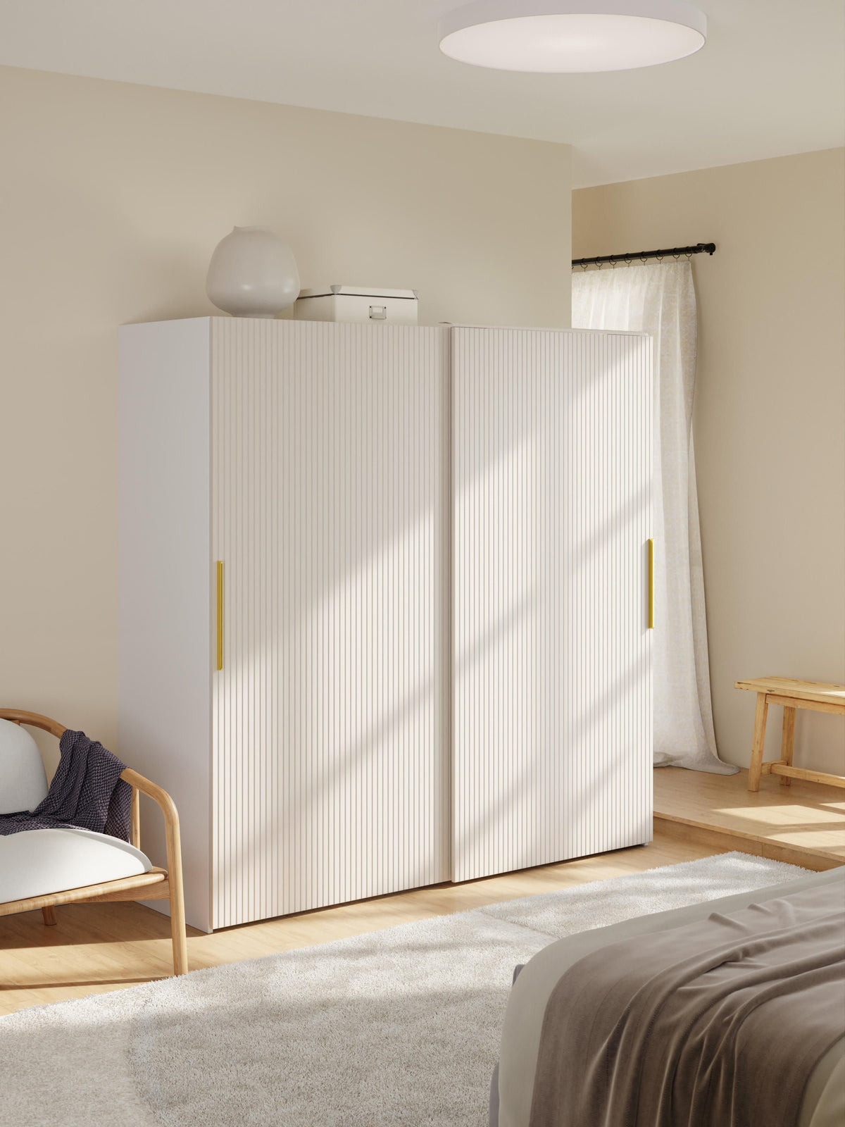 Simona Modular Sliding-Door Wardrobe, 200 cm Wide, in Various Sizes