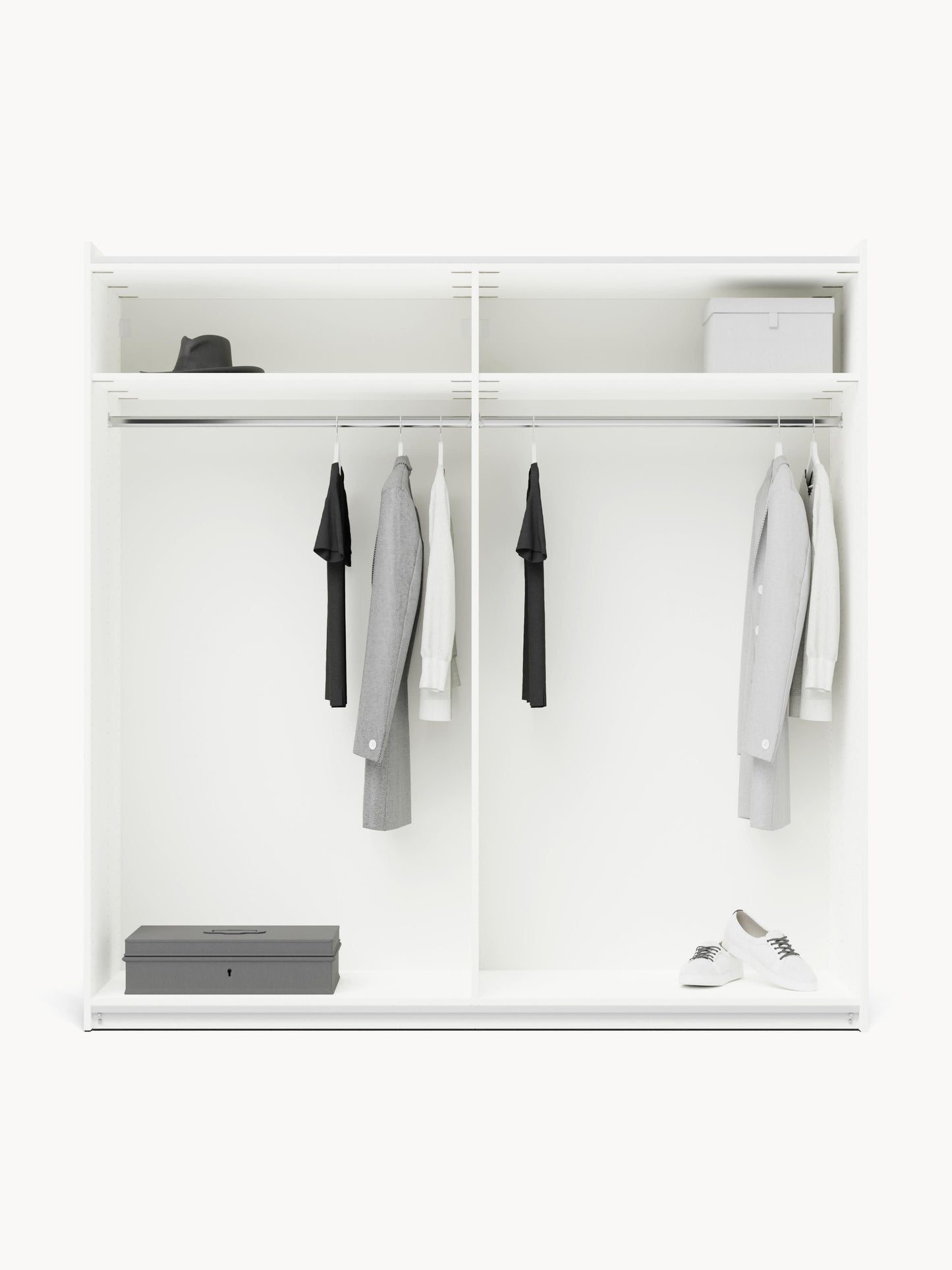 Simona Modular Sliding-Door Wardrobe, 200 cm Wide, in Various Sizes