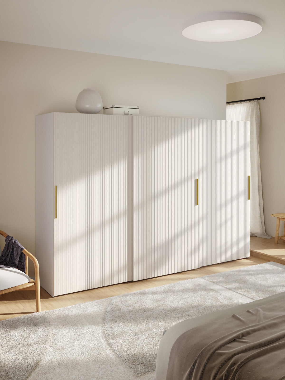 Simona Modular Sliding-Door Wardrobe, 300 cm Wide, in Various Sizes