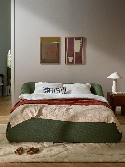 Sofira Bouclé Upholstered Bed