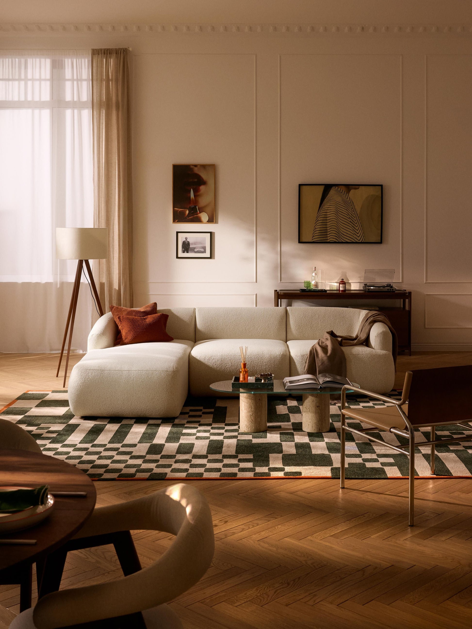 Sofira Modular Bouclé Corner Sofa (3-Seater)