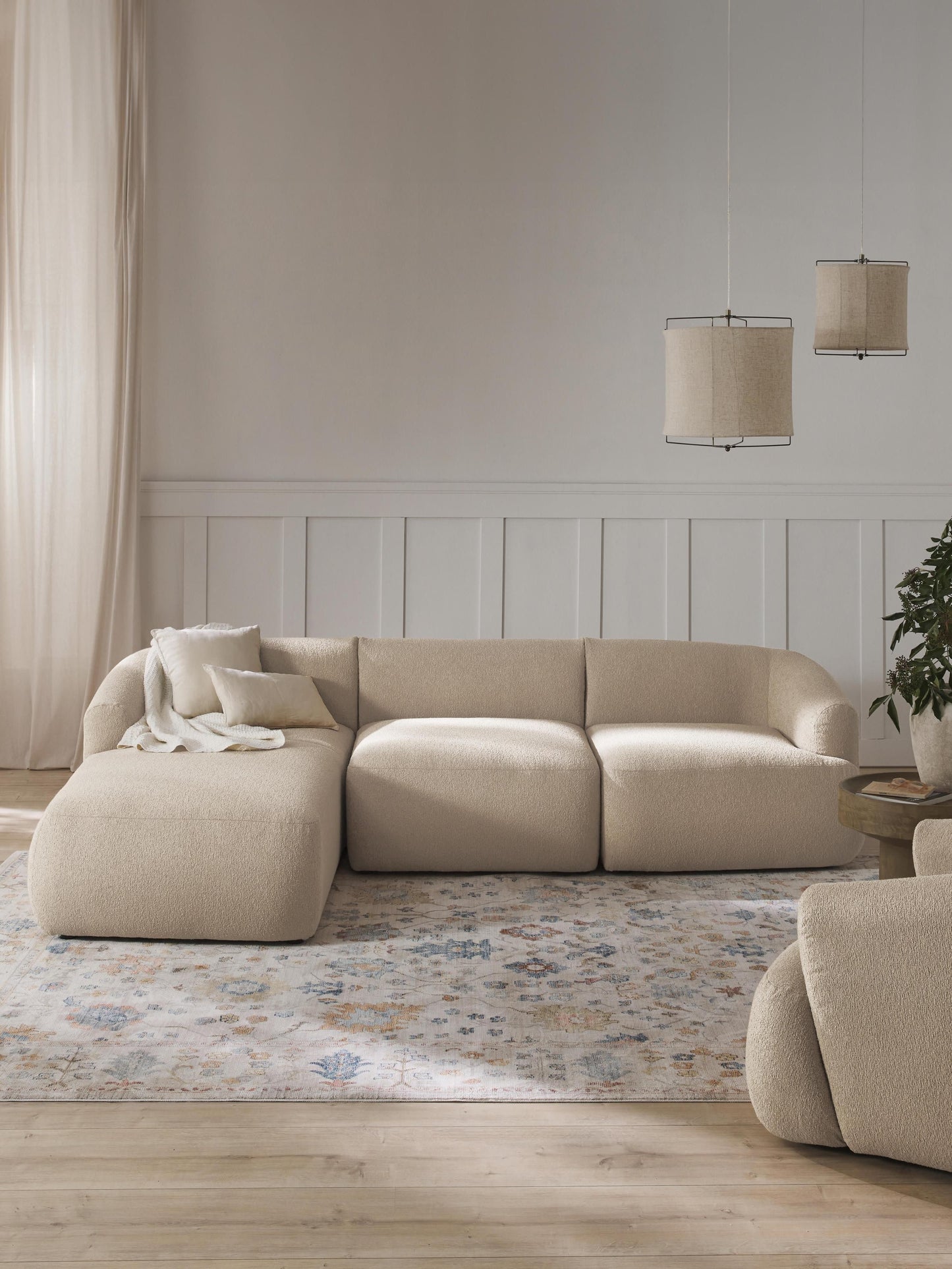 Sofira Modular Bouclé Corner Sofa (3-Seater)