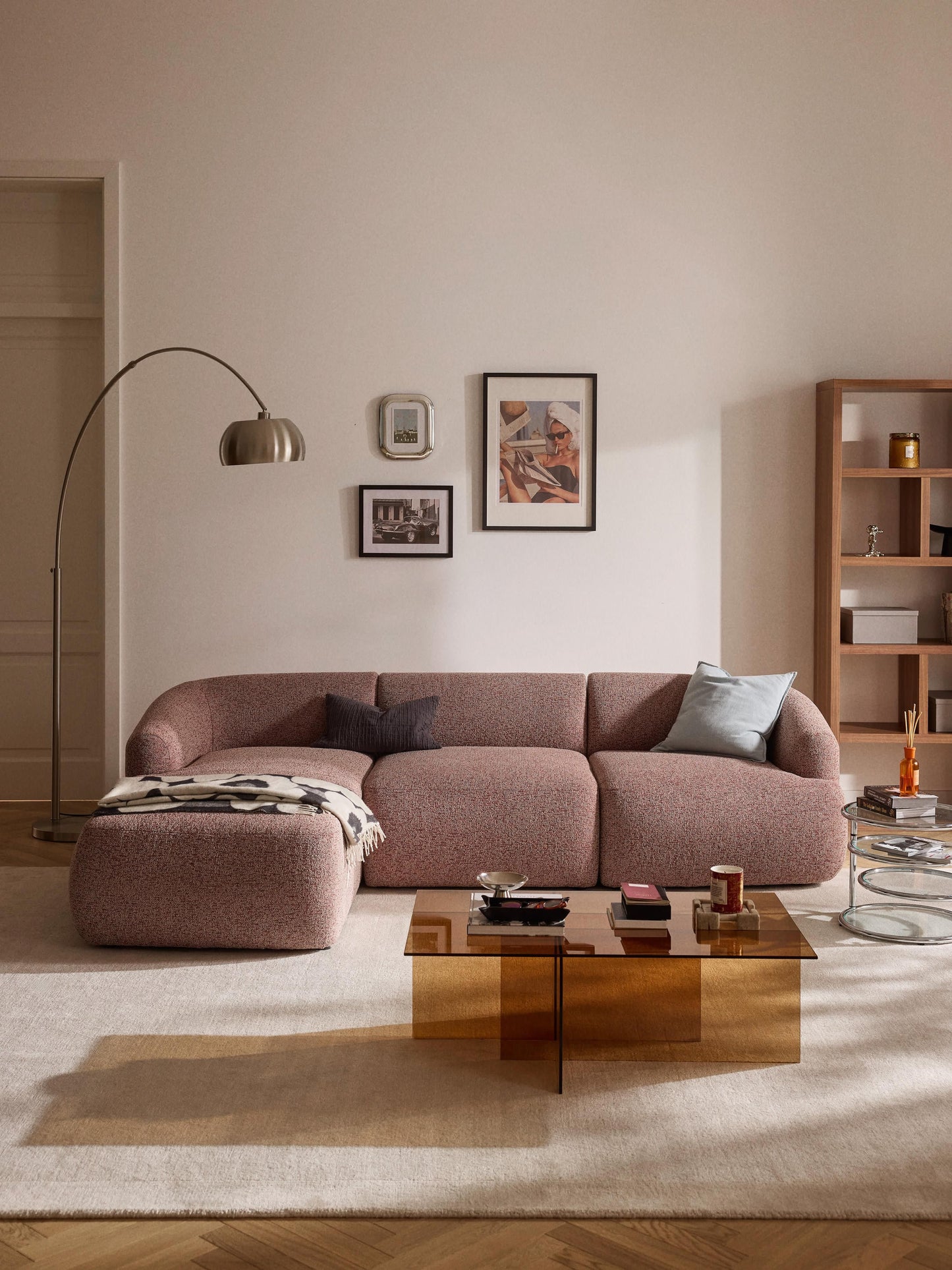 Sofira Modular Bouclé Corner Sofa (3-Seater)