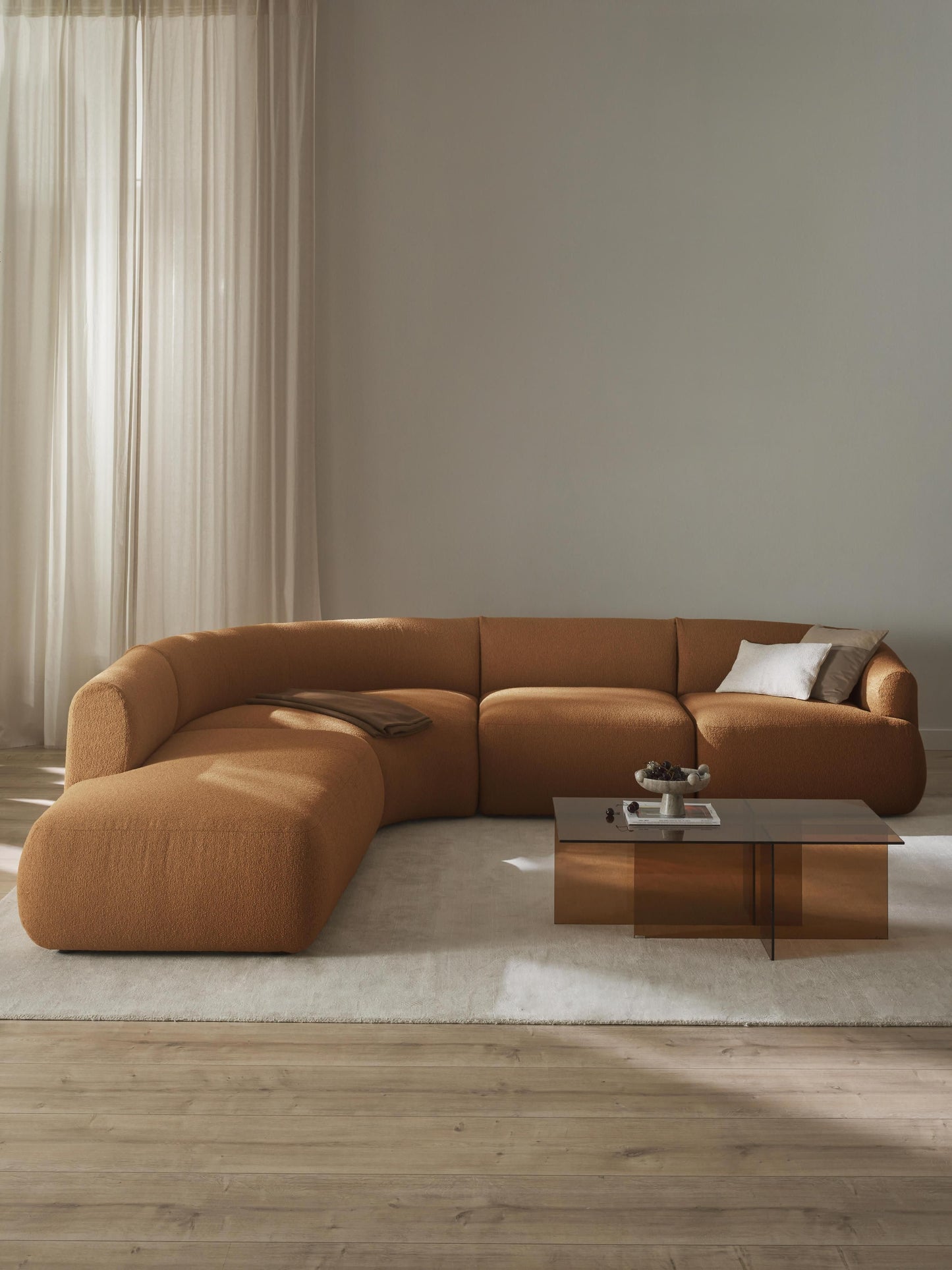 Sofira Modular Bouclé Corner Sofa (4-Seater)