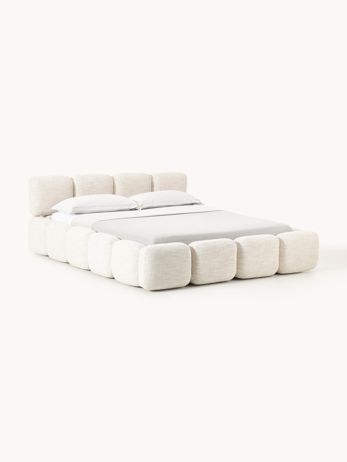 Taylin Upholstered Bed in Bouclé with Storage