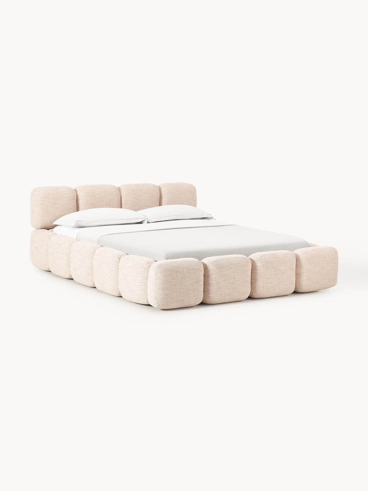 Taylin Upholstered Bed in Bouclé with Storage