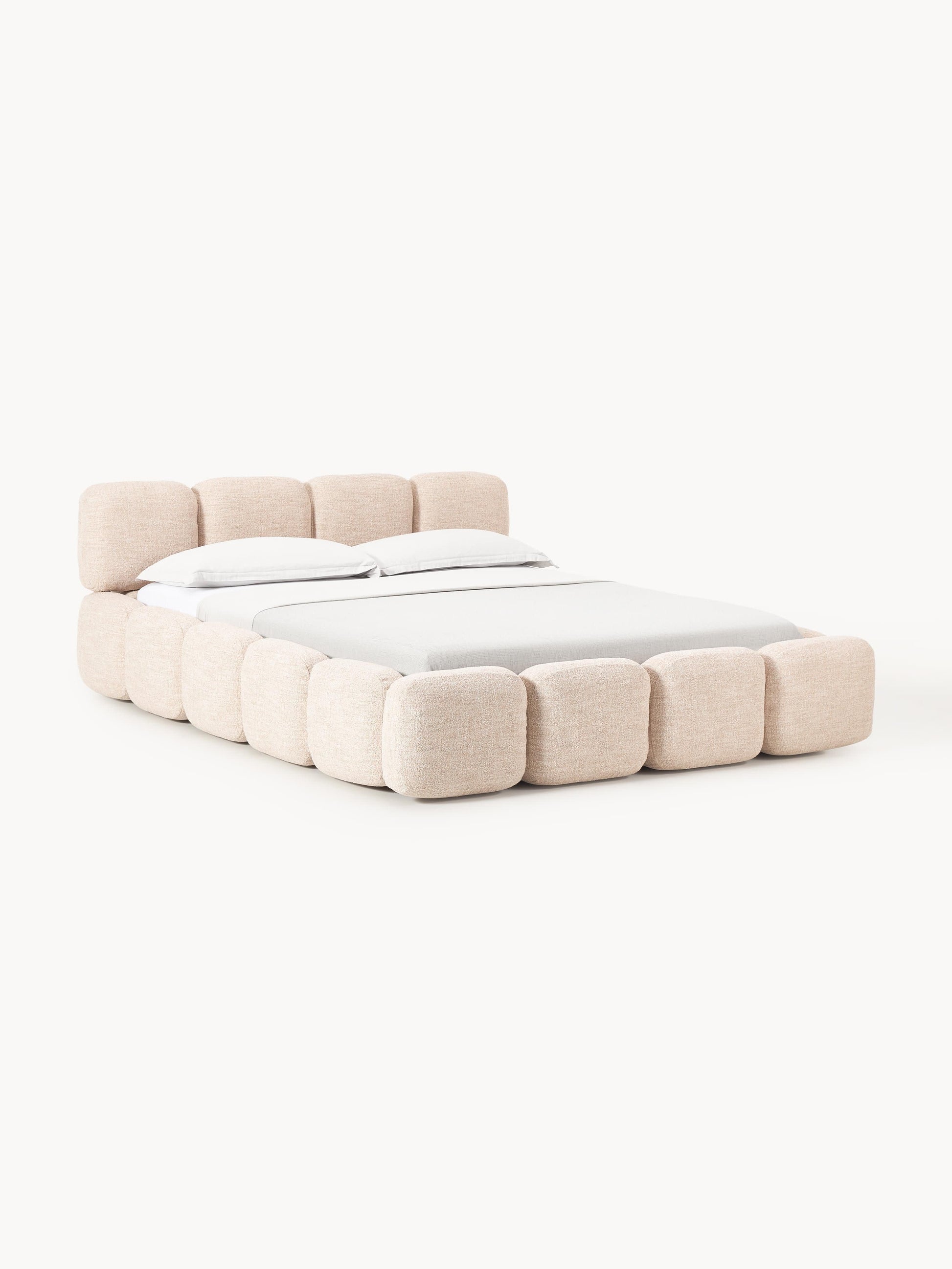 Taylin Upholstered Bed in Bouclé with Storage