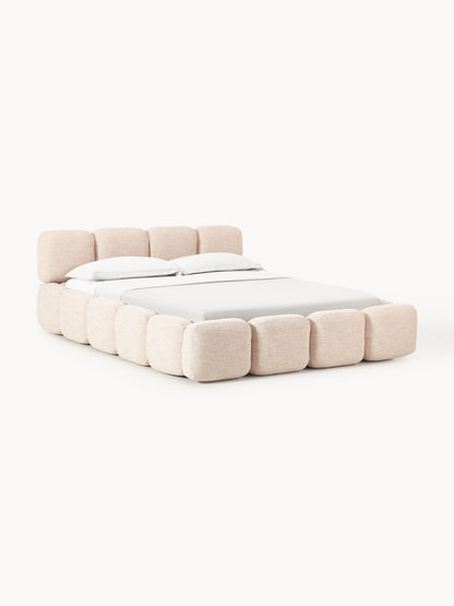Taylin Upholstered Bed in Bouclé with Storage
