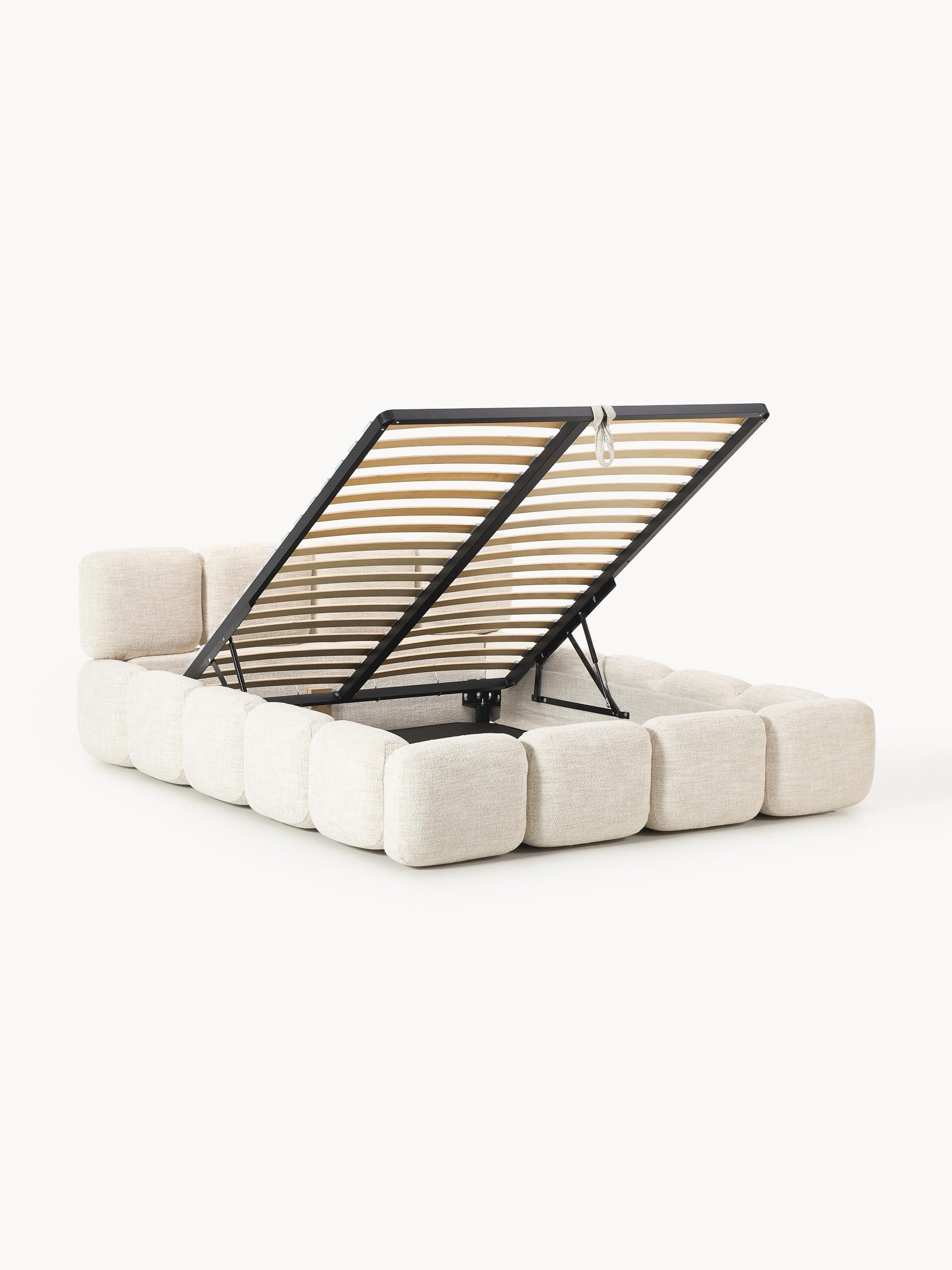Taylin Upholstered Bed in Bouclé with Storage