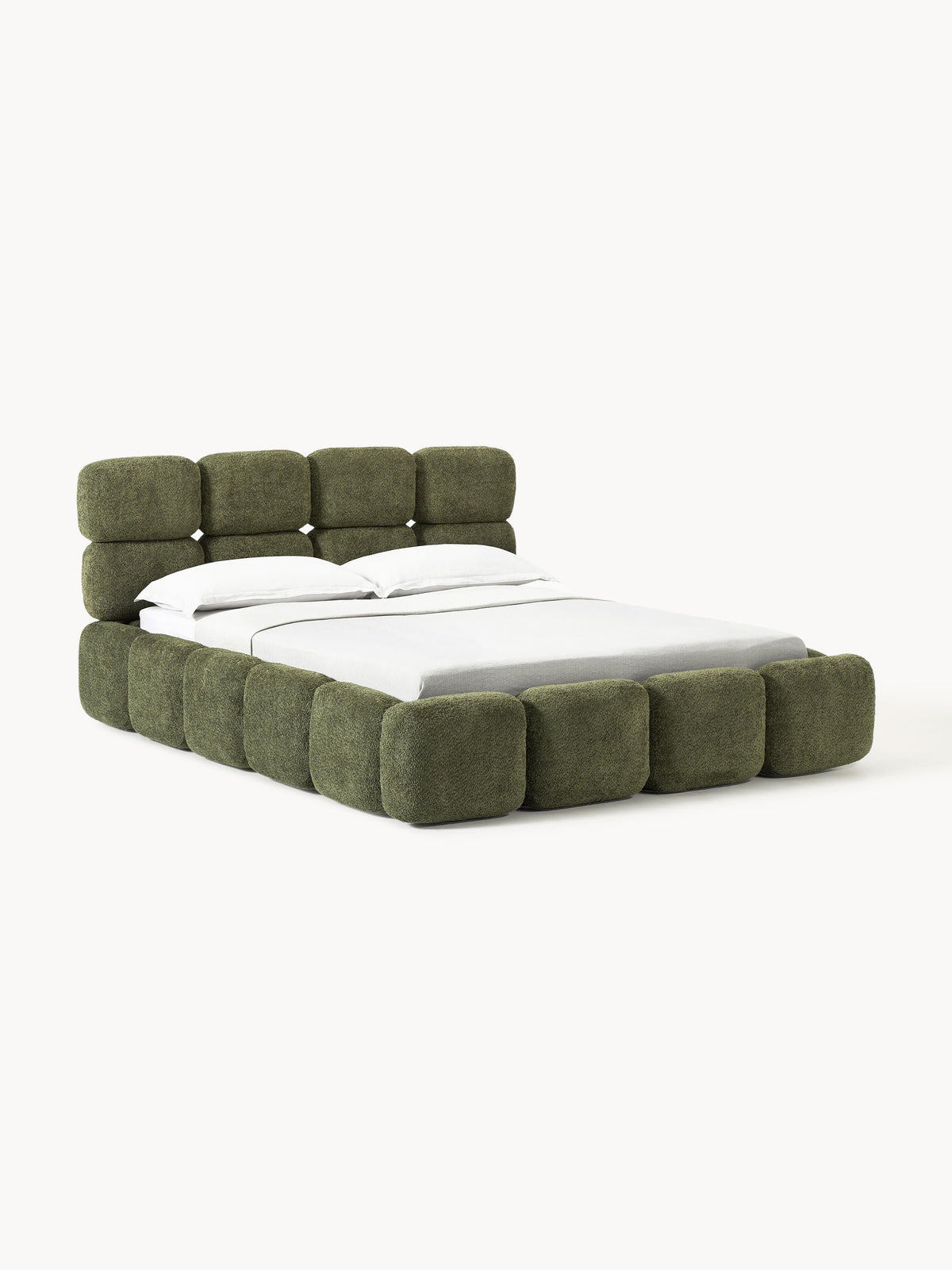 Taylin Upholstered Bed in Teddy Bouclé