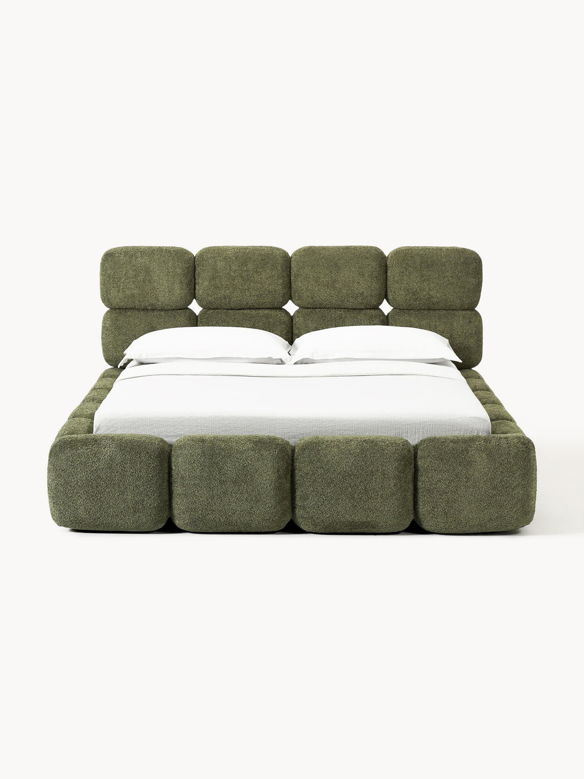 Taylin Upholstered Bed in Teddy Bouclé