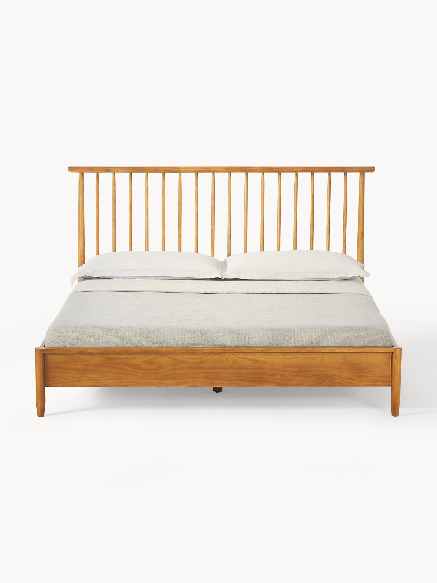 Winslow Wooden Bed with Pine Headboard