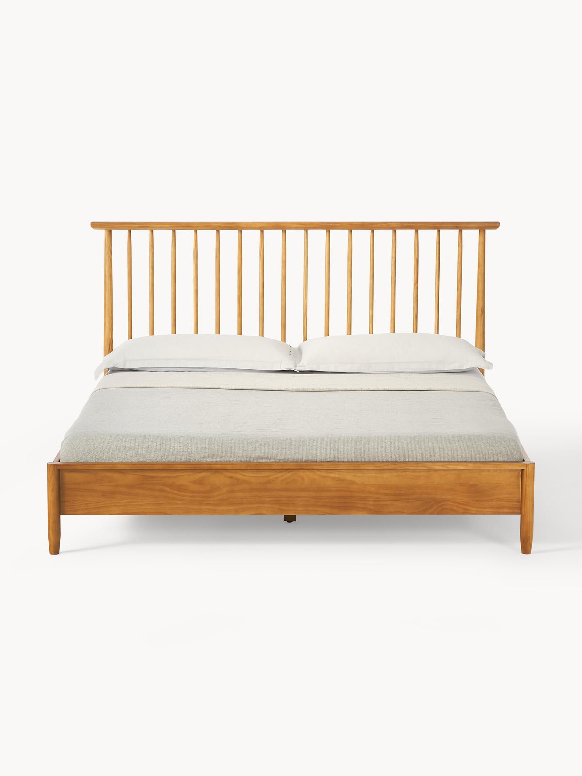 Winslow Wooden Bed with Pine Headboard