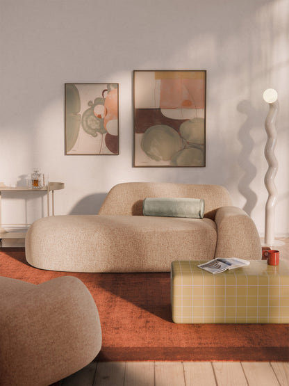 Wolka Bouclé Sofa (2-Seater) with Chaise Longue