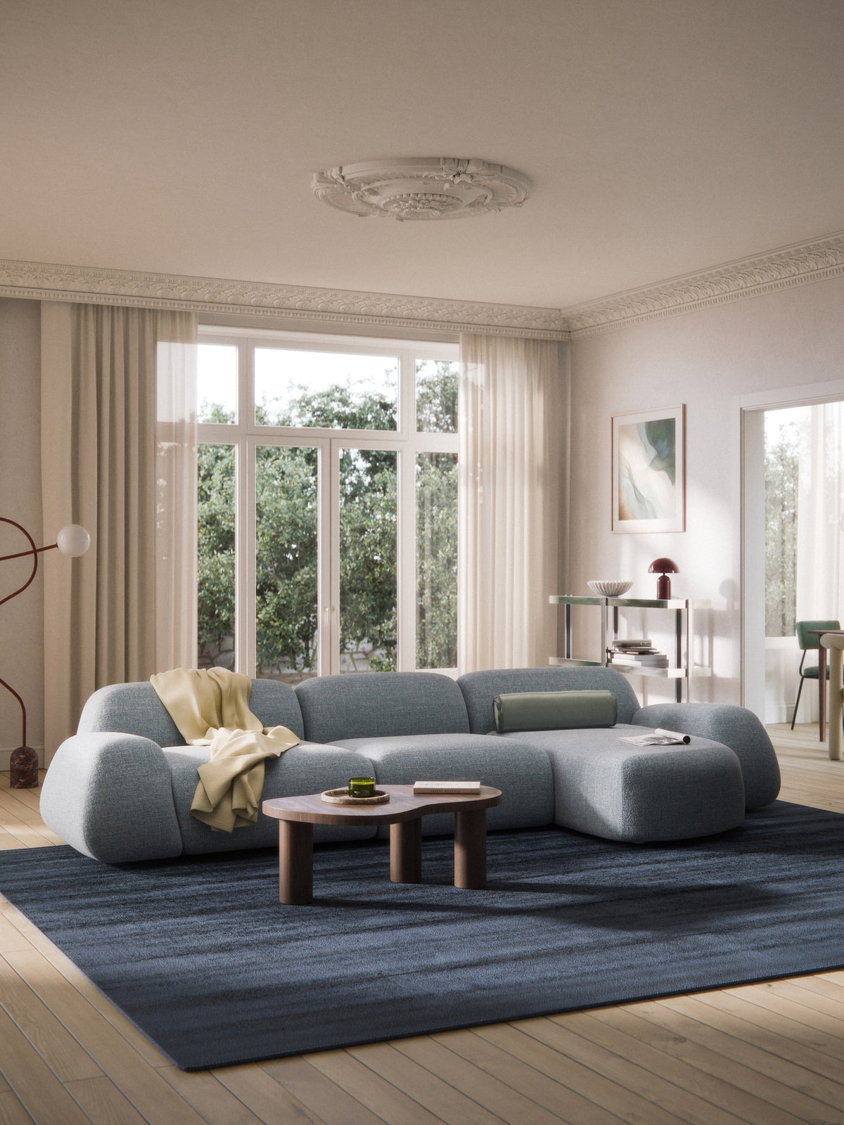 Wolka Modular Bouclé Corner Sofa (4-Seater)