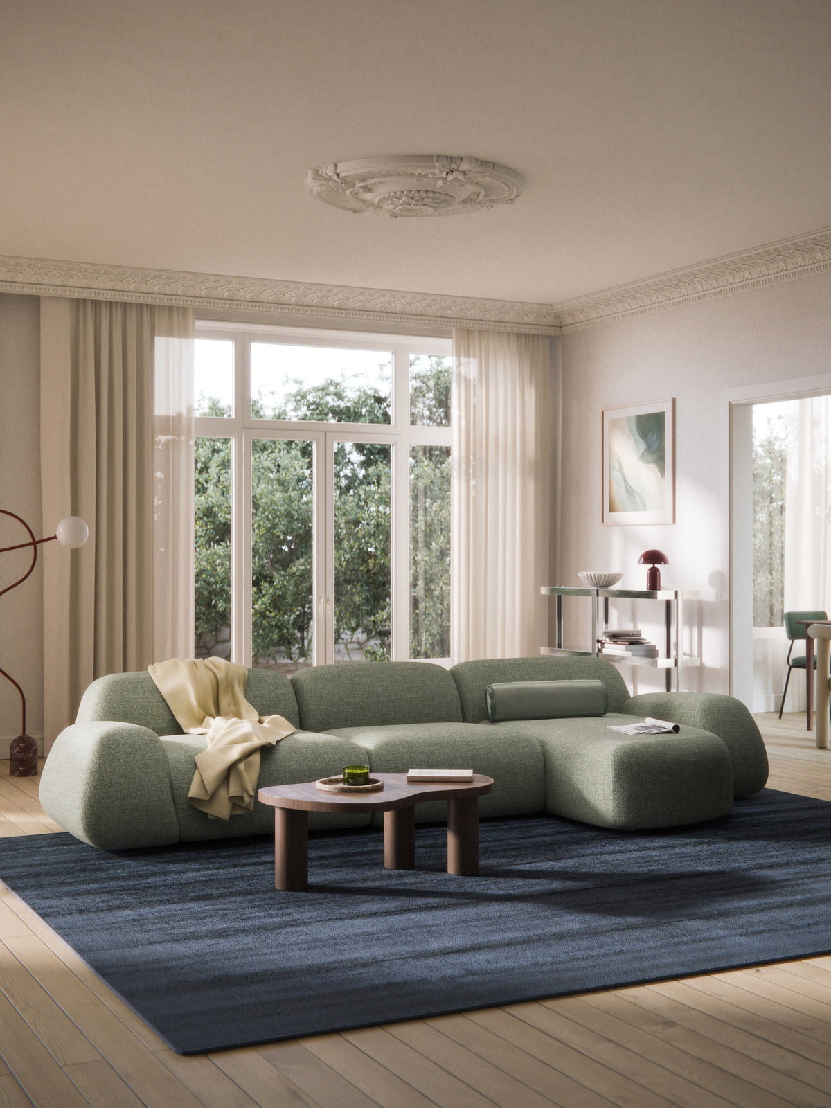 Wolka Modular Bouclé Corner Sofa (4-Seater)